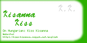 kisanna kiss business card